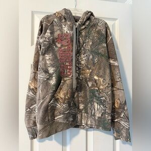 Cabela's Camo Hoodie with Pink Logo 🩷